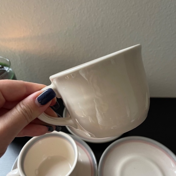 PFALTZGRAFF Aura Pink Flat Cup & Saucer Set Of 3 - Picture 6 of 14